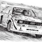 Audi quattro S1 - Bleistiftzeichnung