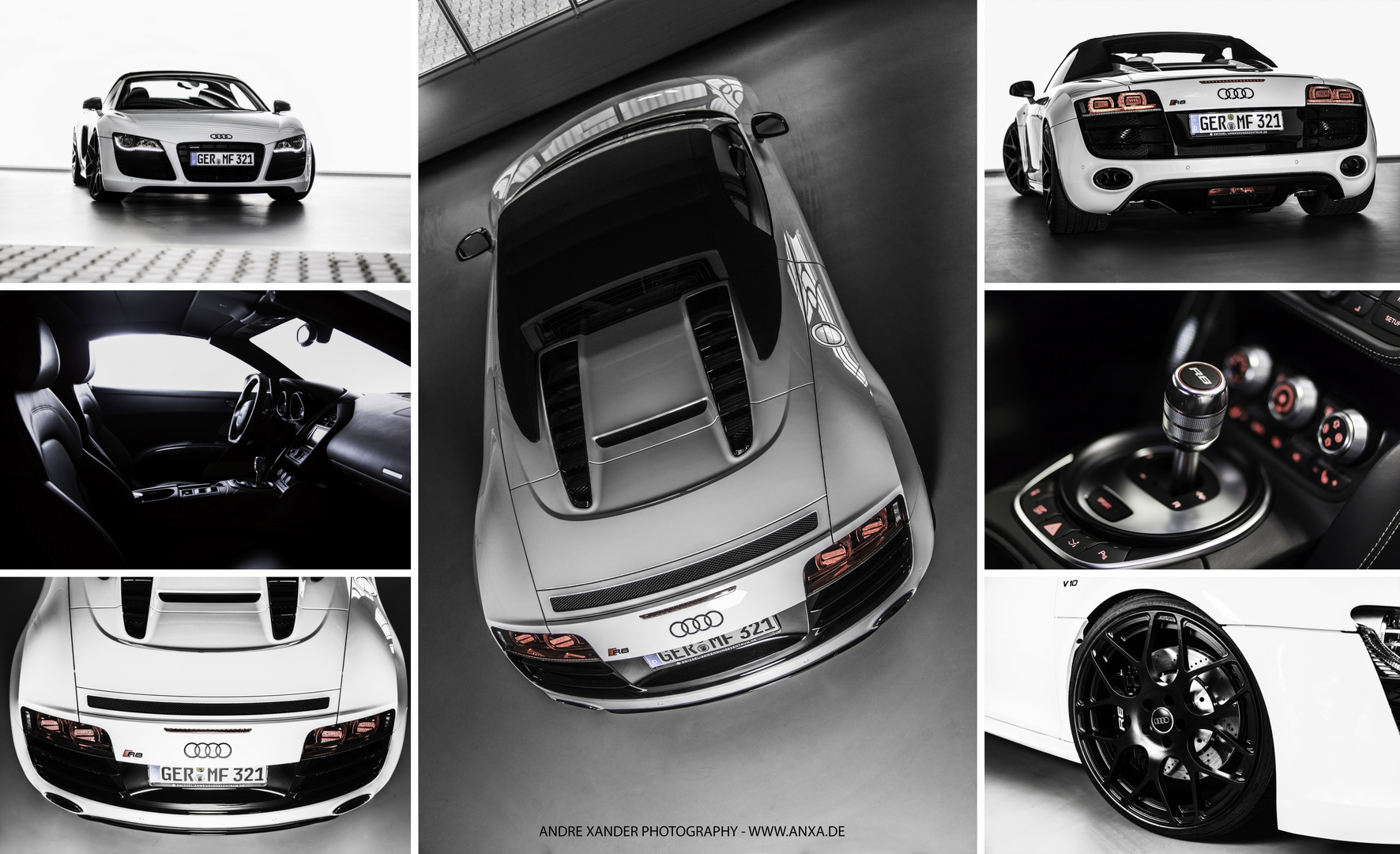 Audi R8 Collage white