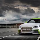 Audi TTS Coupe (2015) with Vossen Wheels by Monster Pictures. Hintergrund Parkhaus Düsseldorf Airpor