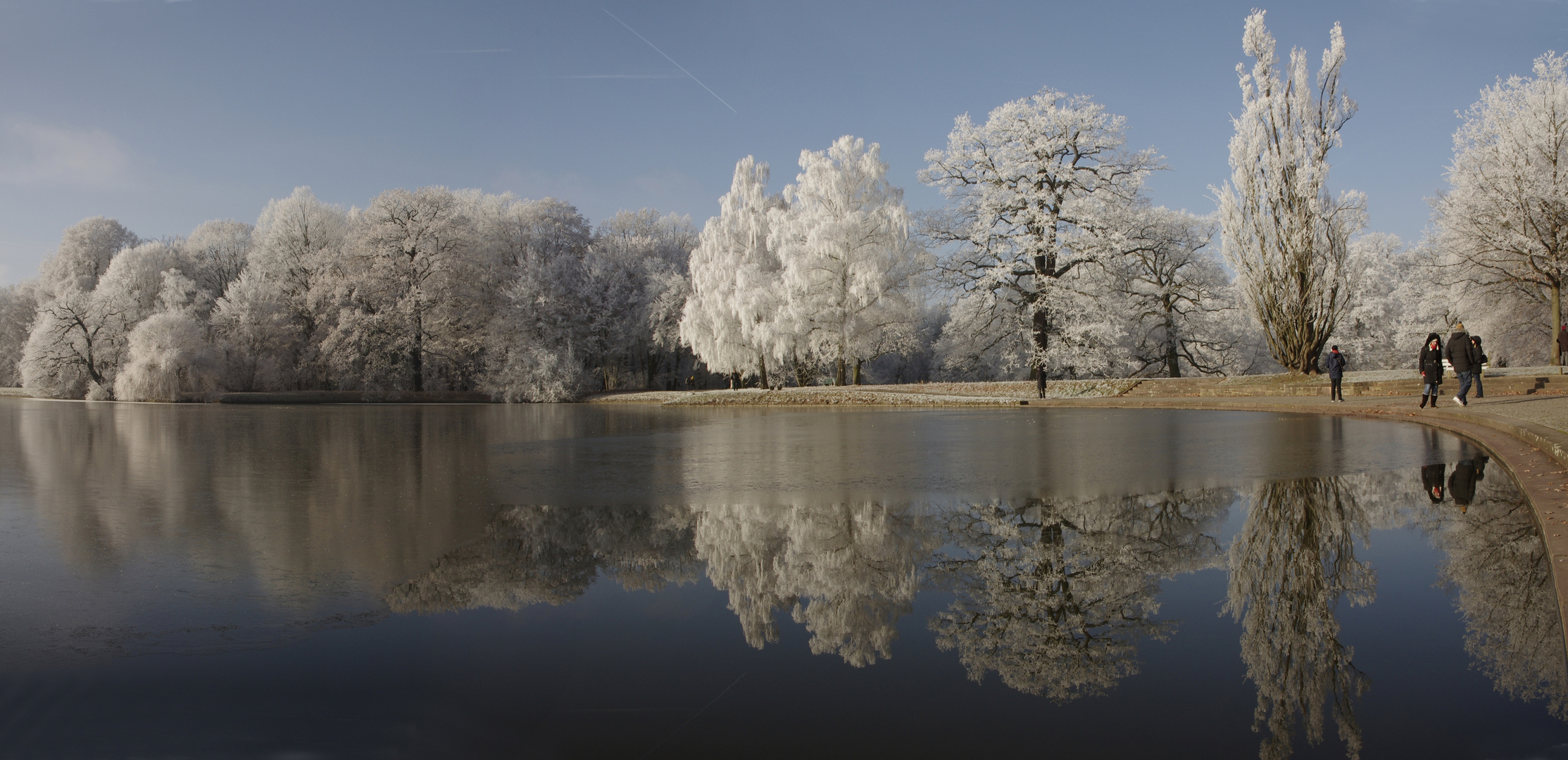 Aue-See in Kassel im Winter