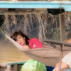 Auf Boot im Mekong Delta