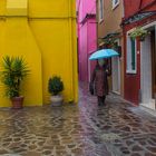 auf Burano bei Regen