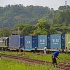 auf dem Bahnhof in Lao Cai