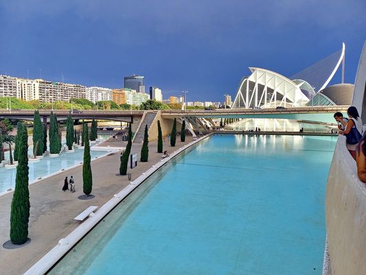 Auf dem Balkon des Opernhauses
