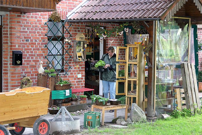 Auf dem Bauernhof einkaufen