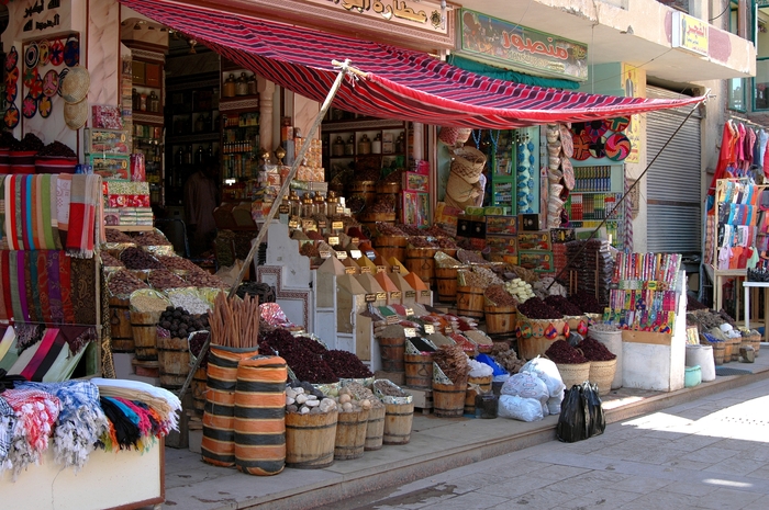 Auf dem Bazar in Assuan