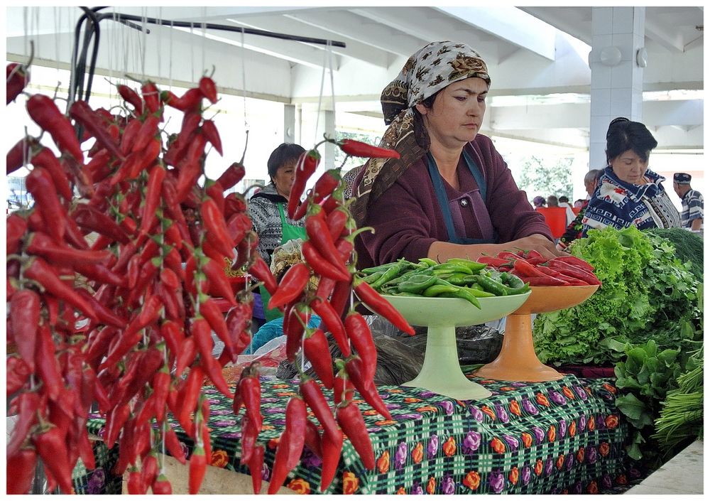 Auf dem Bazar in Samarkand