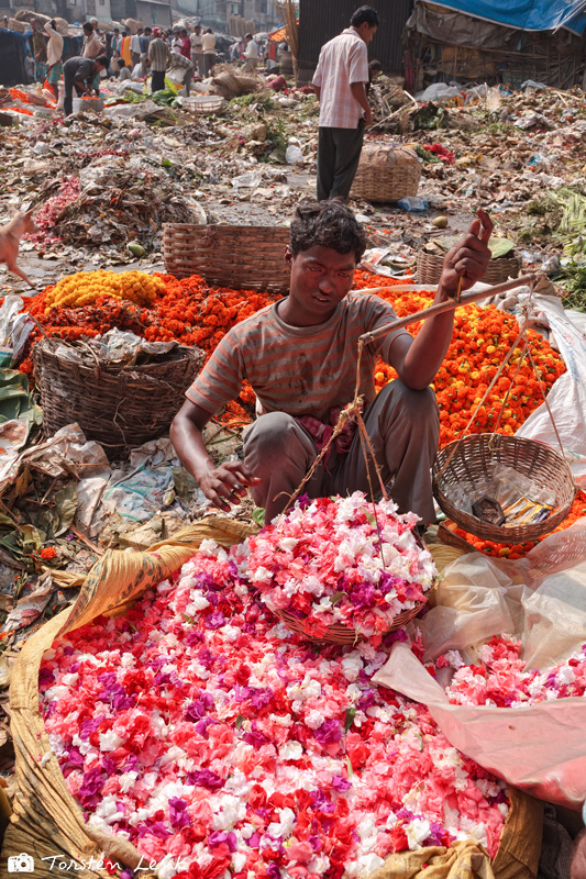 Auf dem Blumenmarkt von Kolkata I