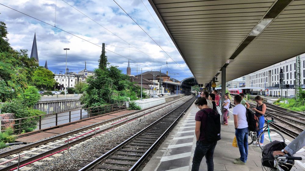 Auf dem Bonner Hauptbahnhof