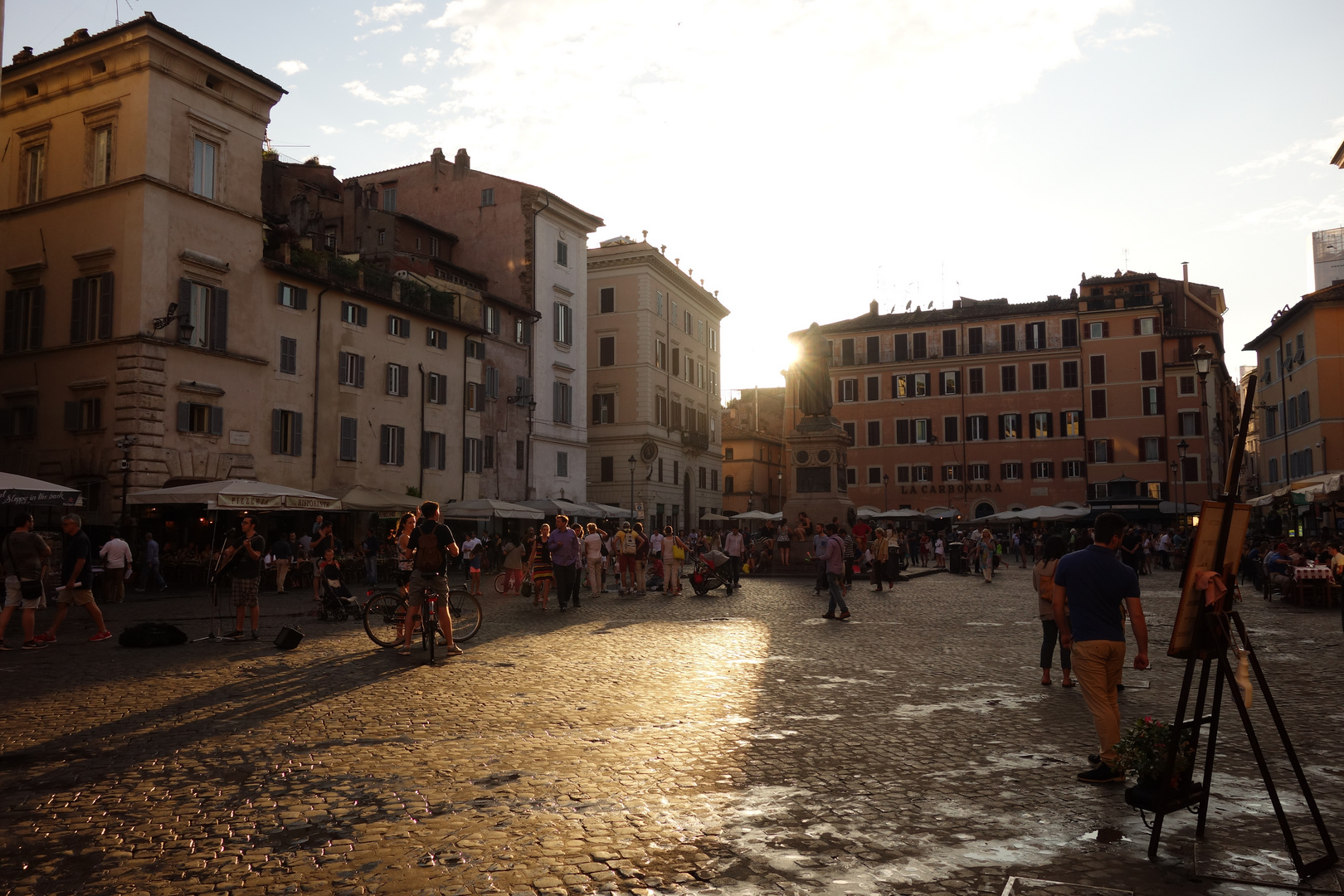 Auf dem Campo de' Fiori in Rom, ...