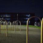 Auf dem Campus der FH Osnabrück bei Nacht