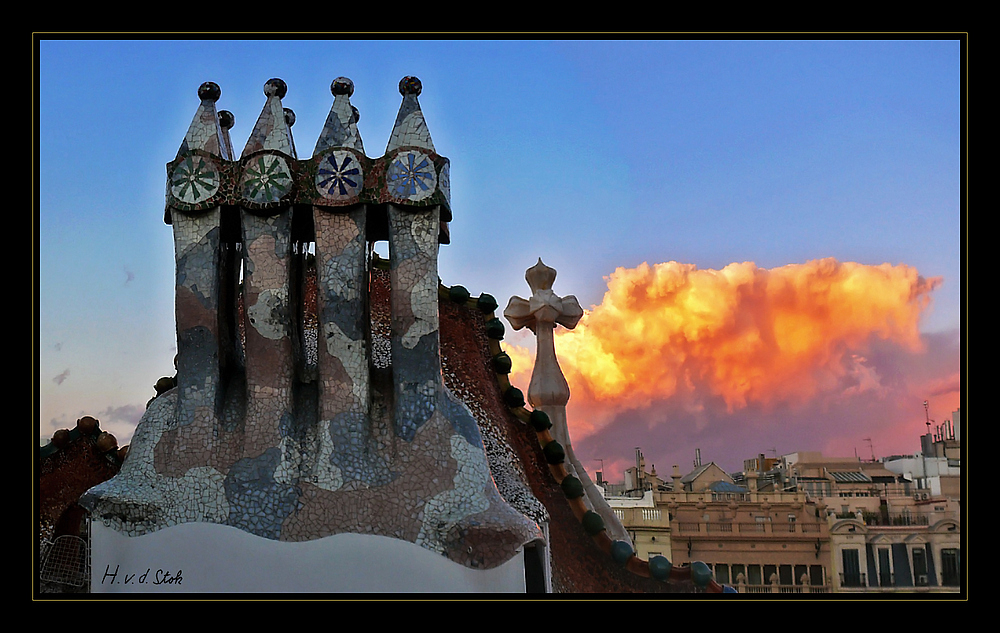 Auf dem Dach der Casa Batlló