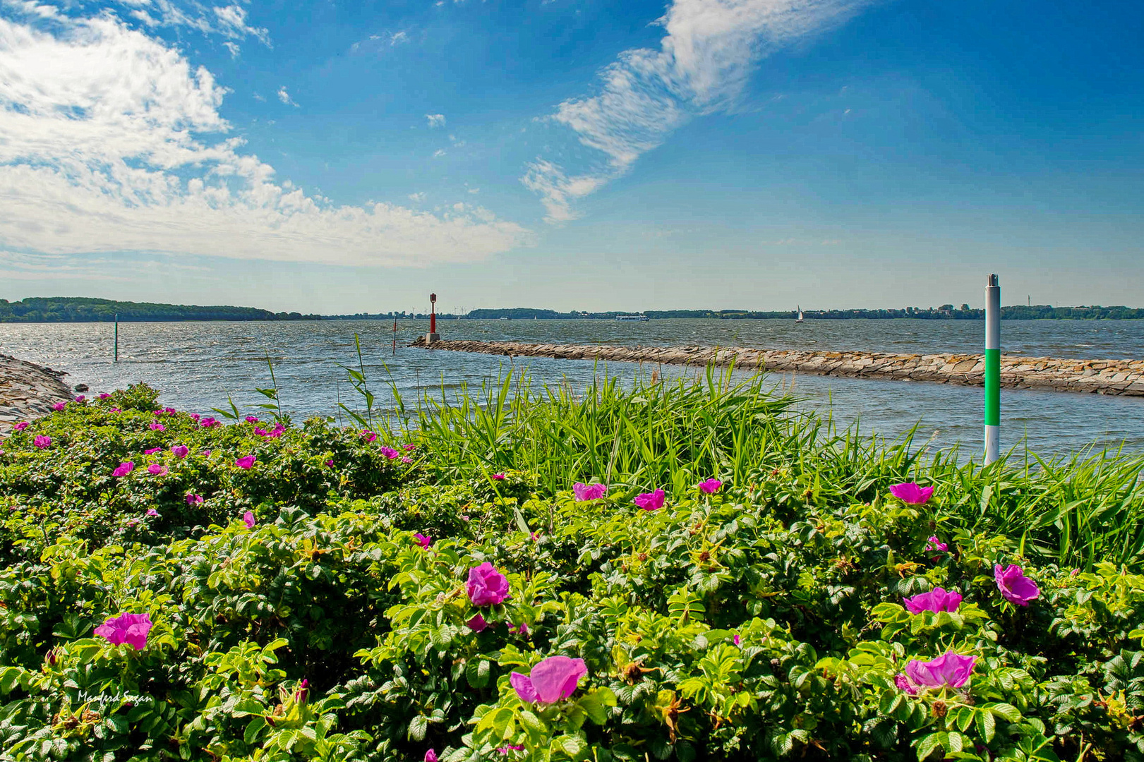 Auf dem Dänholm - Blick auf den südlichen Teil des Strelasund... 