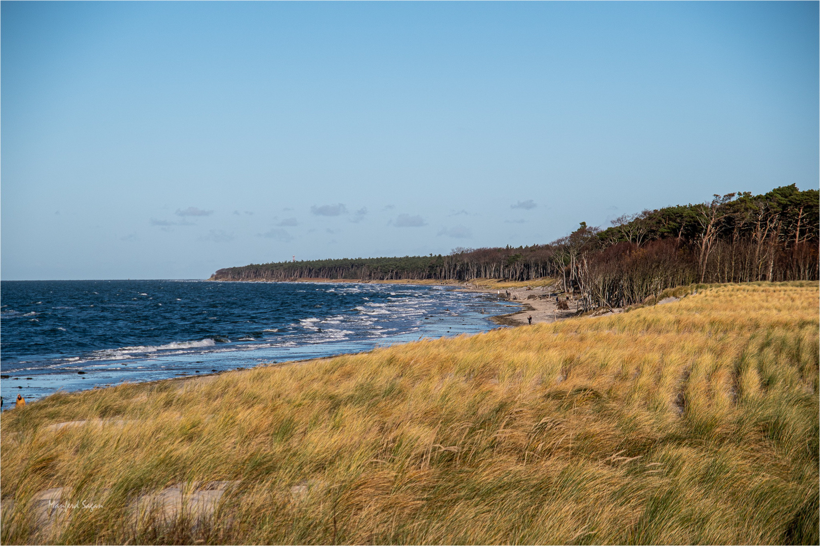 Auf dem Darß/Weststrand/blauer Himmel/Sonnenschein