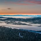 Auf dem Dreisesselberg kurz vor Sonnenaufgang