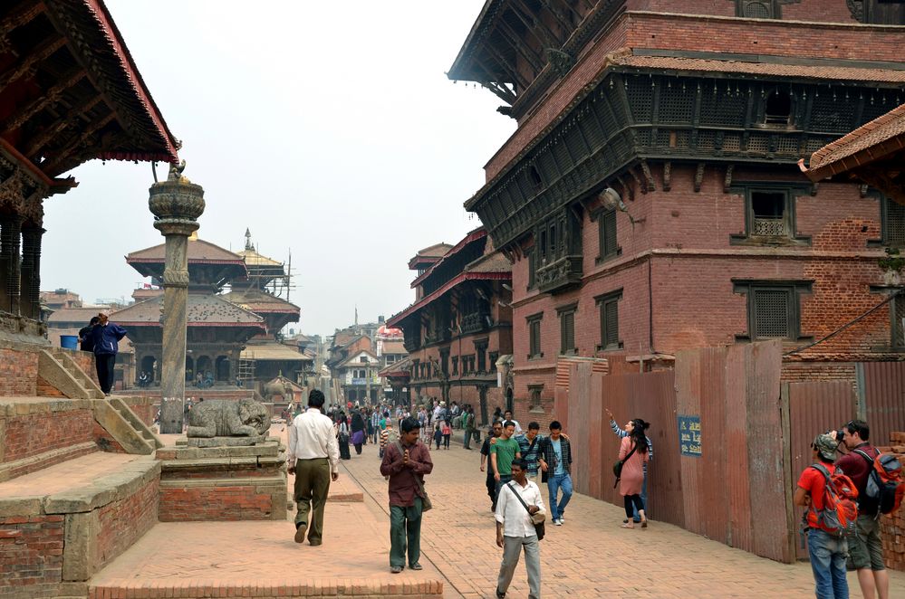 Auf dem Durbar Square in Patan