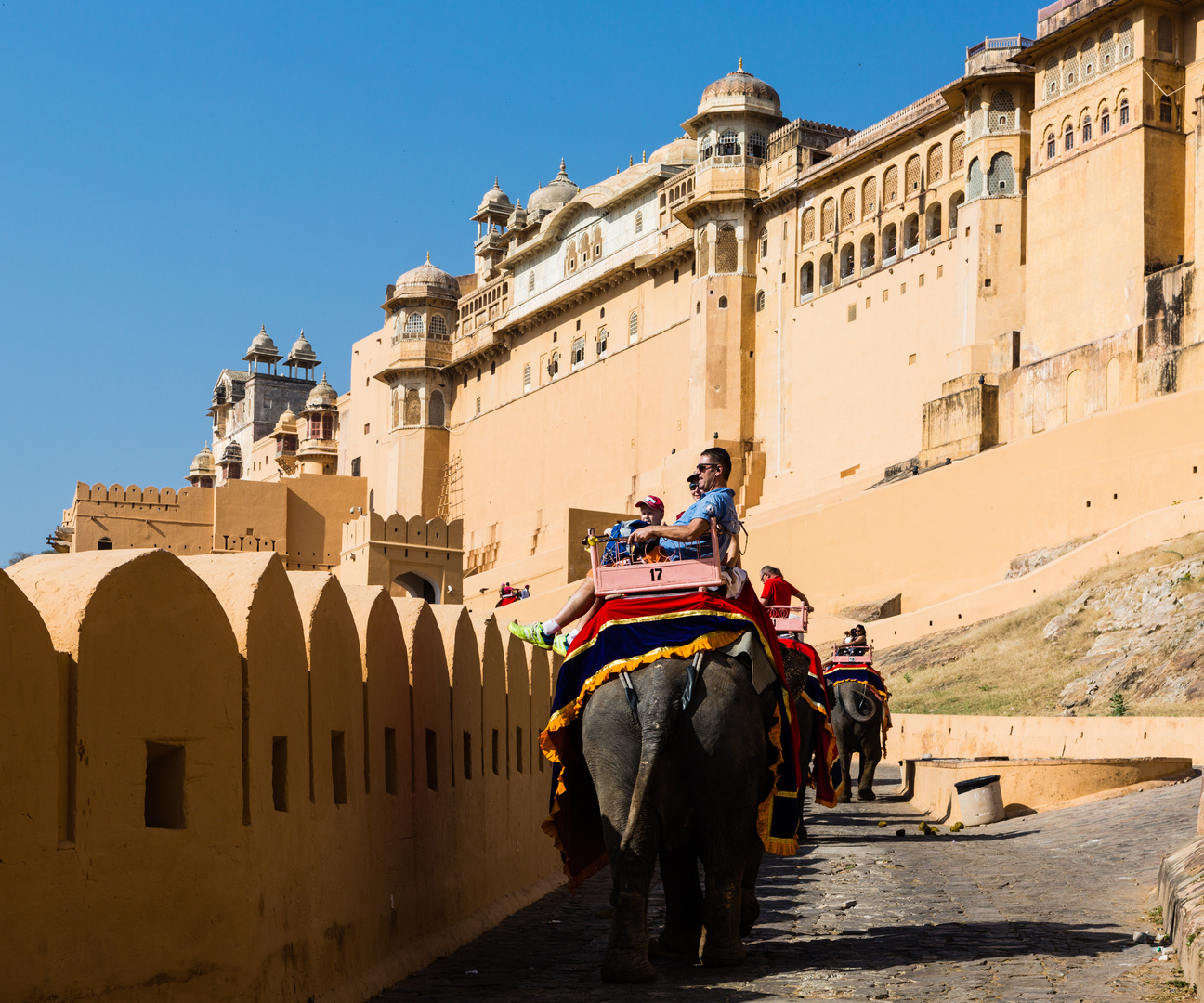 Auf dem Elefantenrücken ins Amber Fort