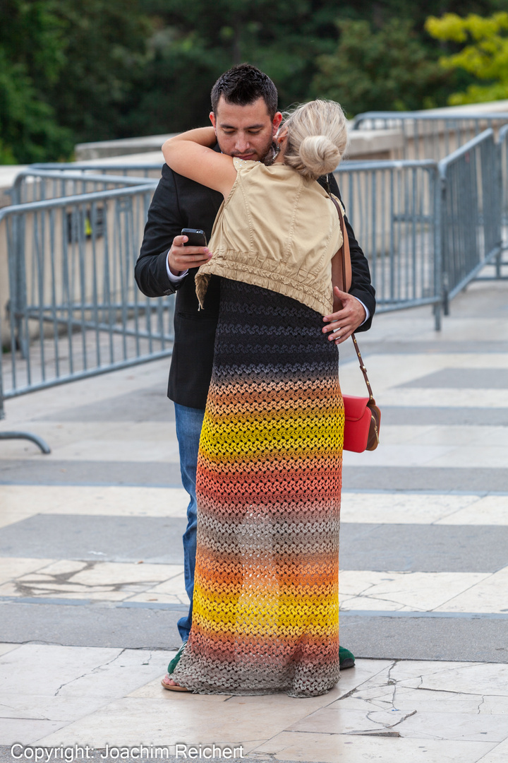 Auf dem Esplanade de Trocadéro in Paris