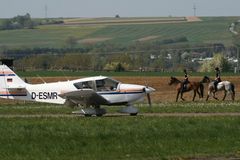 Auf dem Flugplatz in Heubach