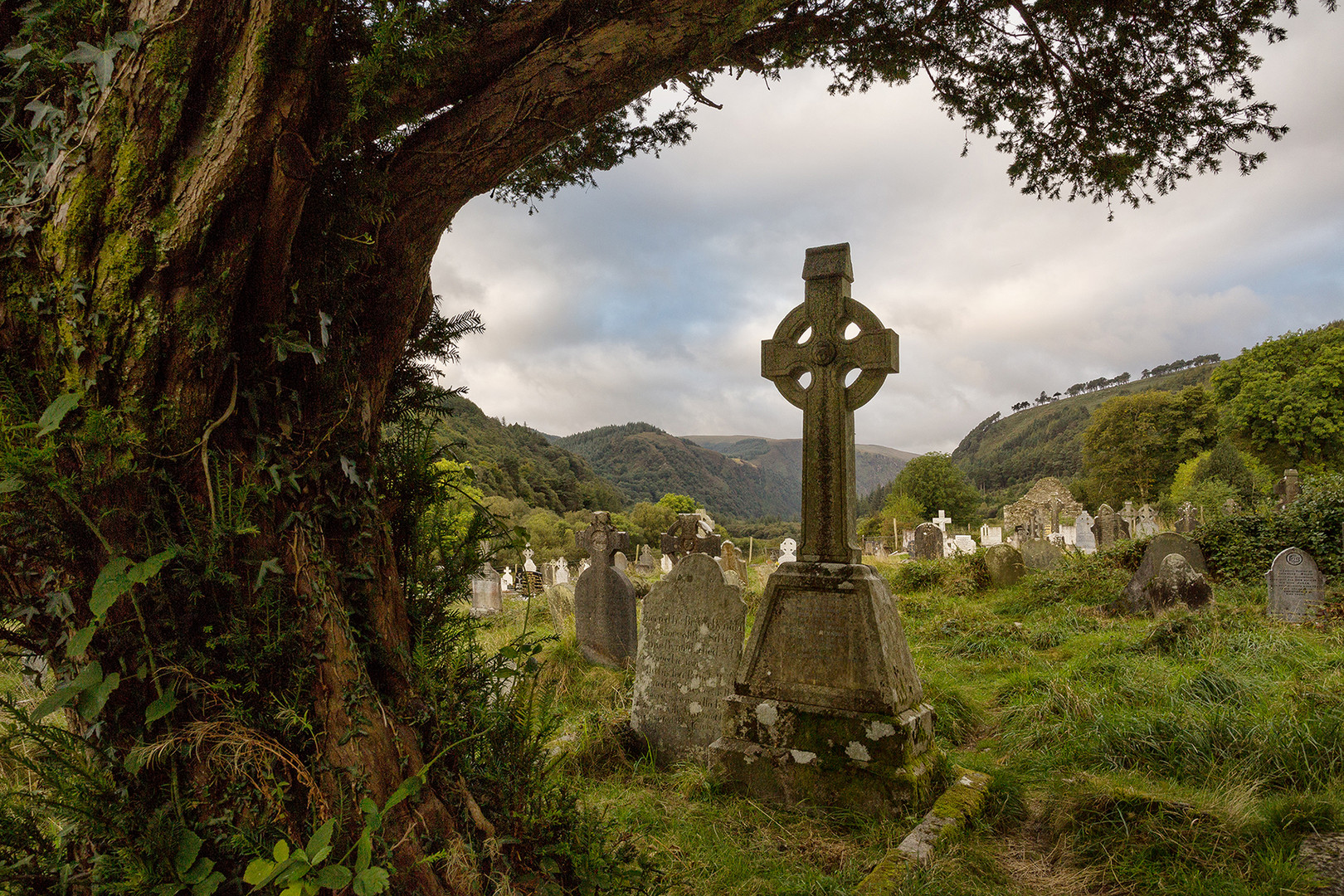 Auf dem Friedhof von Glendalough