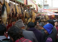 Auf dem Fruehlingsfestmarkt in Kunming: Yakfleisch