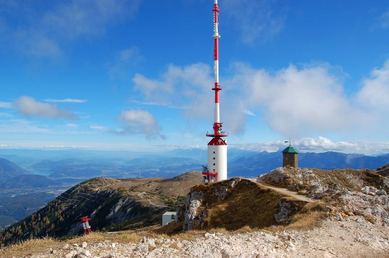 Auf dem Gipfel der Villacher Alpe