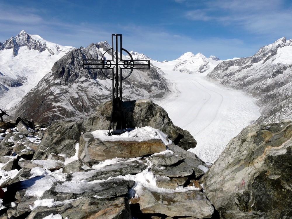 Auf dem Gipfel des Eggishorn