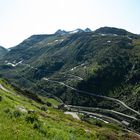 Auf dem Grimselpass mit Blick Richtung Furkapass