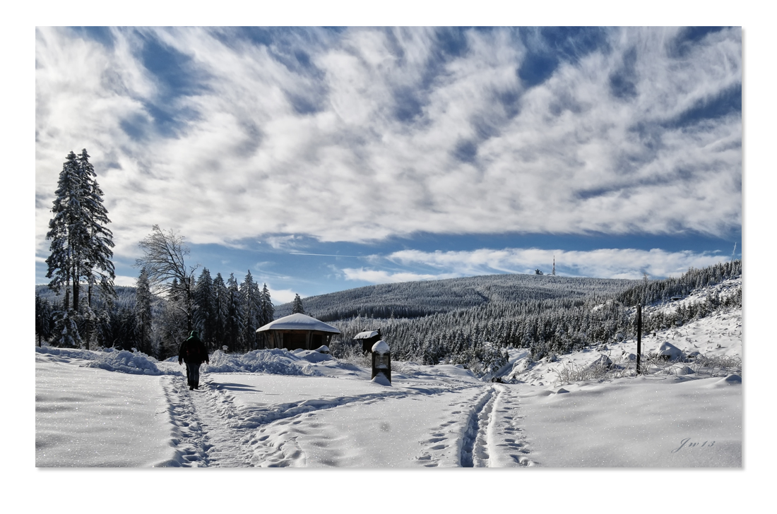 auf dem Heinrich-Heine-Weg zum Brocken (Harz)