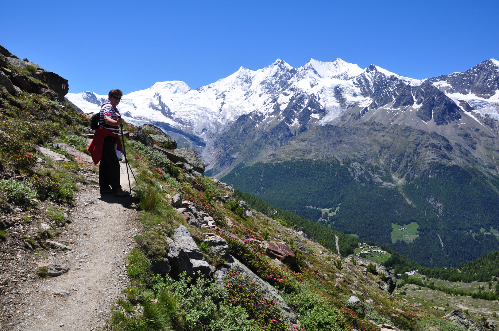 Auf dem Höhenweg von Kreuzboden zur Almagelleralp