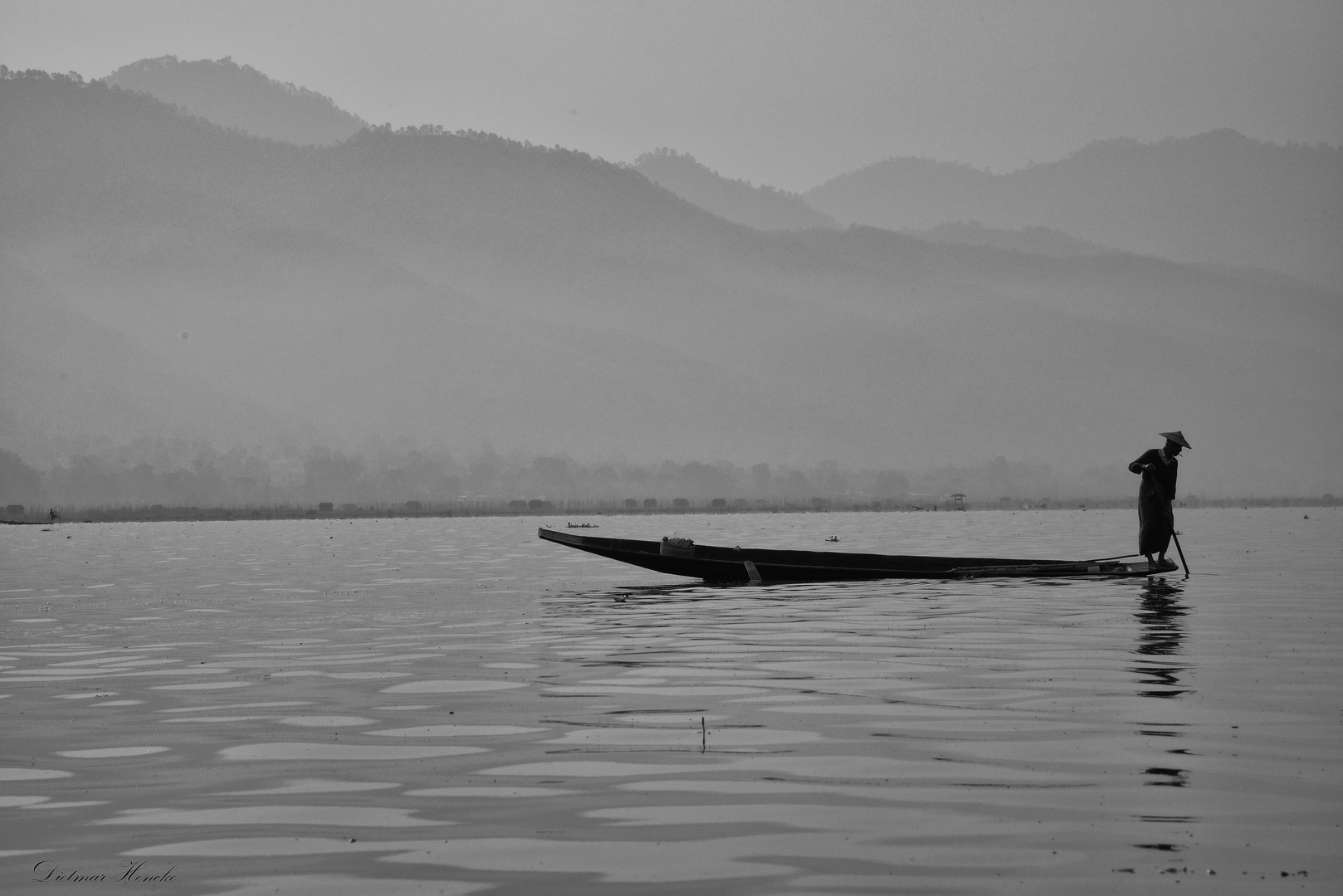 Auf dem Inle-See (Myanmar 2013) b&w