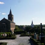 Auf dem katholischen  Friedhof in Düssel.