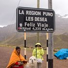 Auf dem La Raya Pass, 4335 m.ü.M.