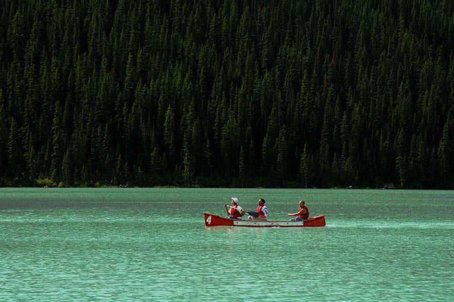 Auf dem Lake Louise