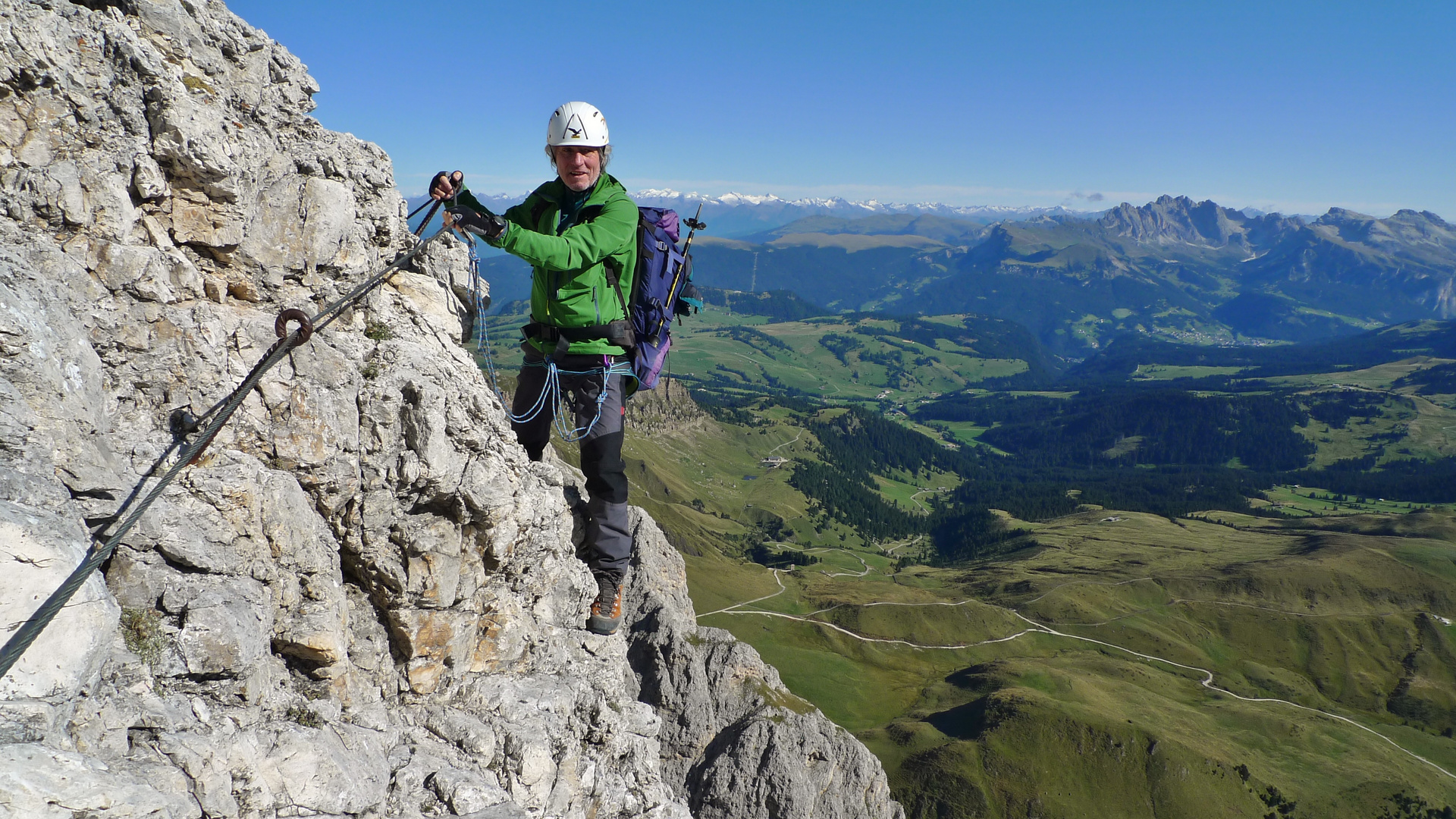 auf dem Laurenzi Klettersteig