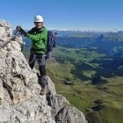 auf dem Laurenzi Klettersteig