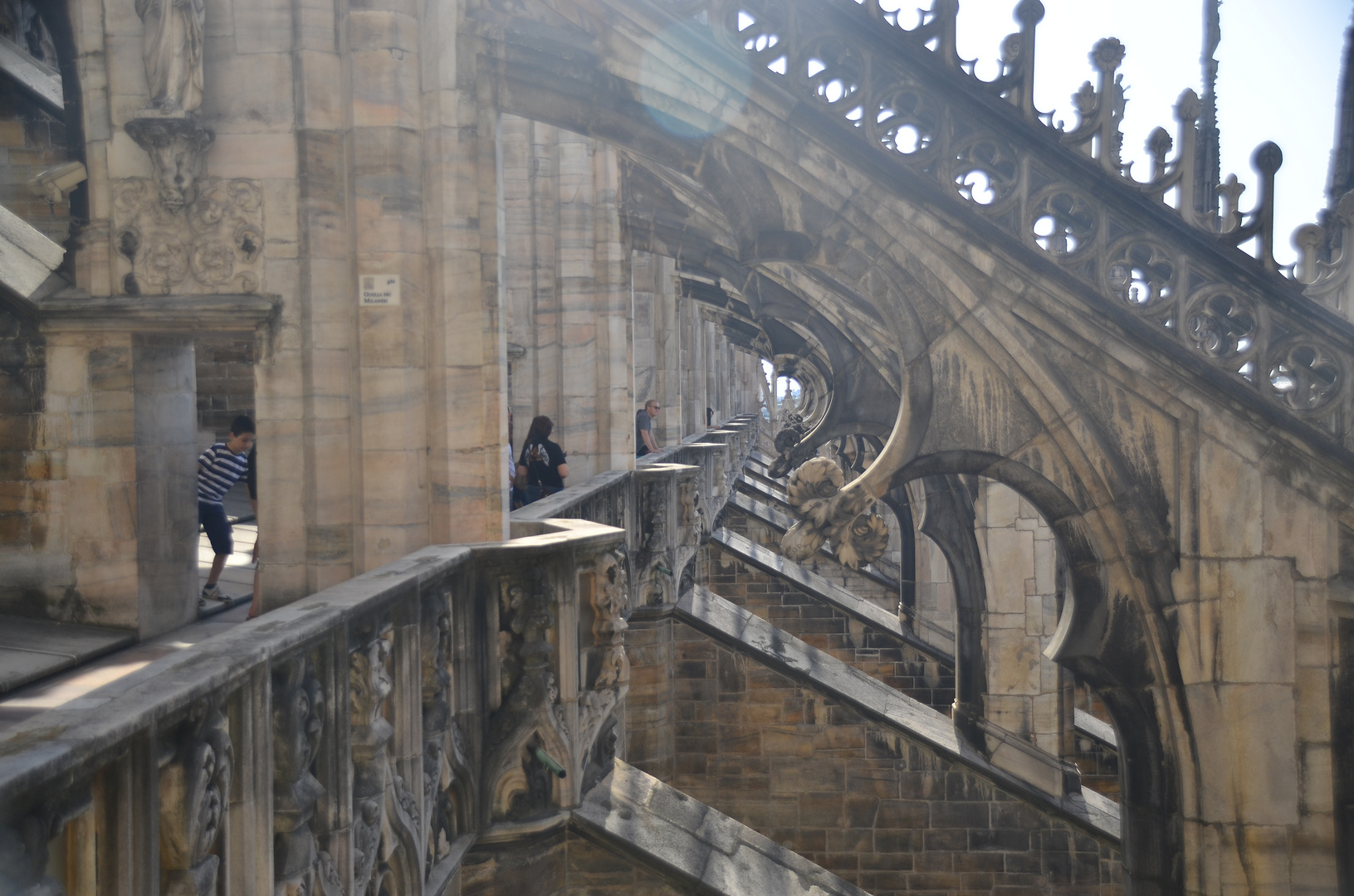 Auf dem Mailänder Dom