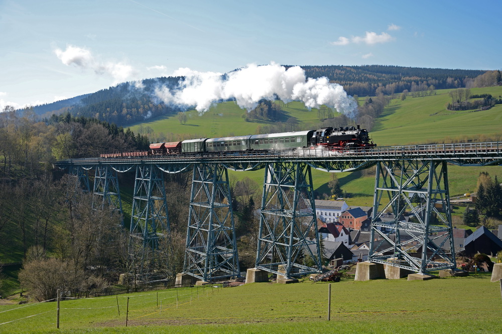 auf dem Markersbacher Viadukt