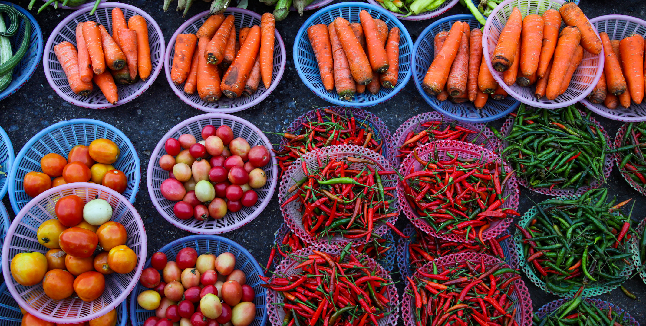 Auf dem Markt in Bangkok