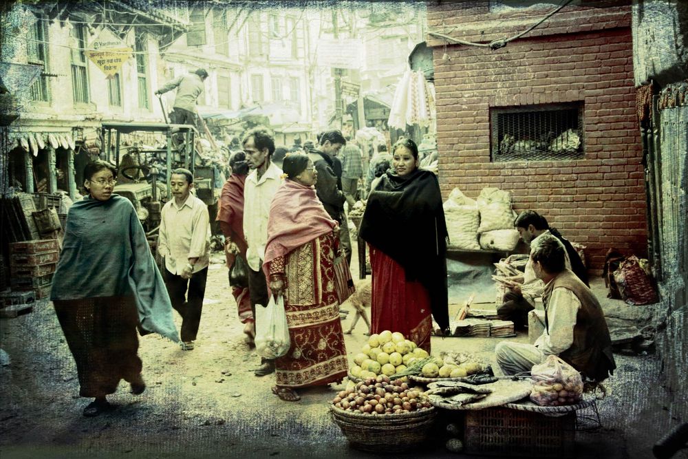 auf dem Markt in Kathmandu