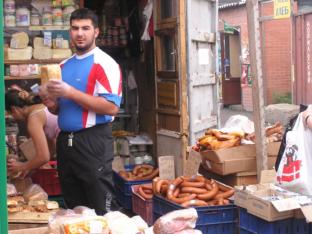 auf dem Markt in Krasnojarsk