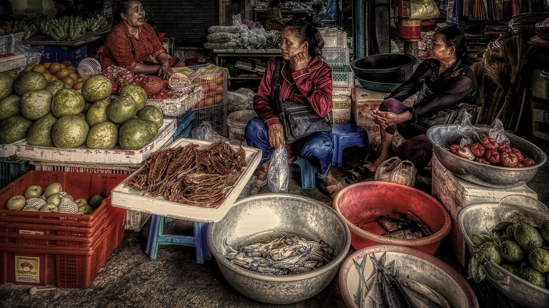 Auf dem Markt in Sihanoukville, Kambodscha (II)