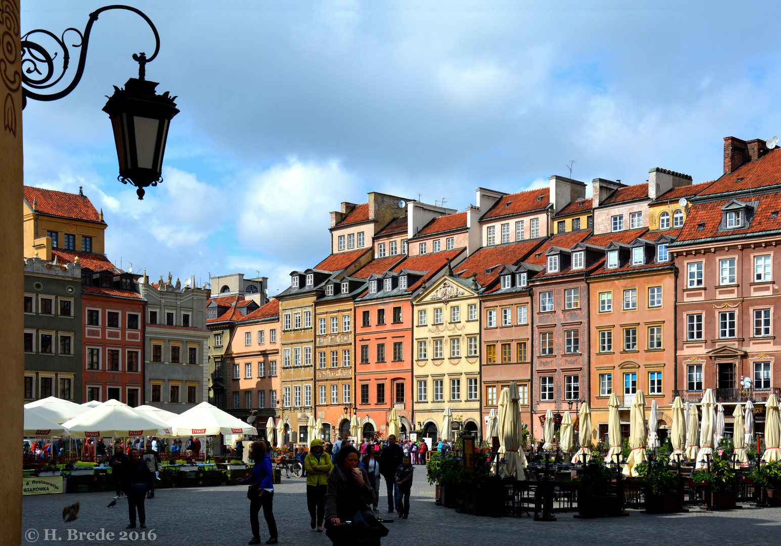 Auf dem Marktplatz in Warschau