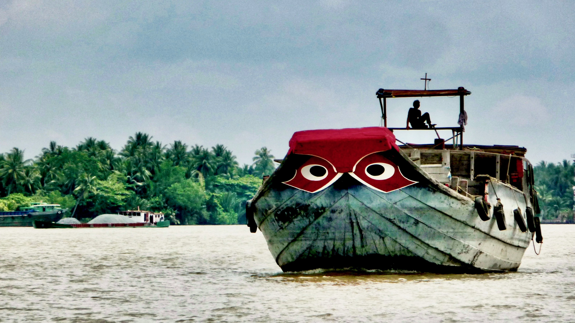 Auf dem Mekong