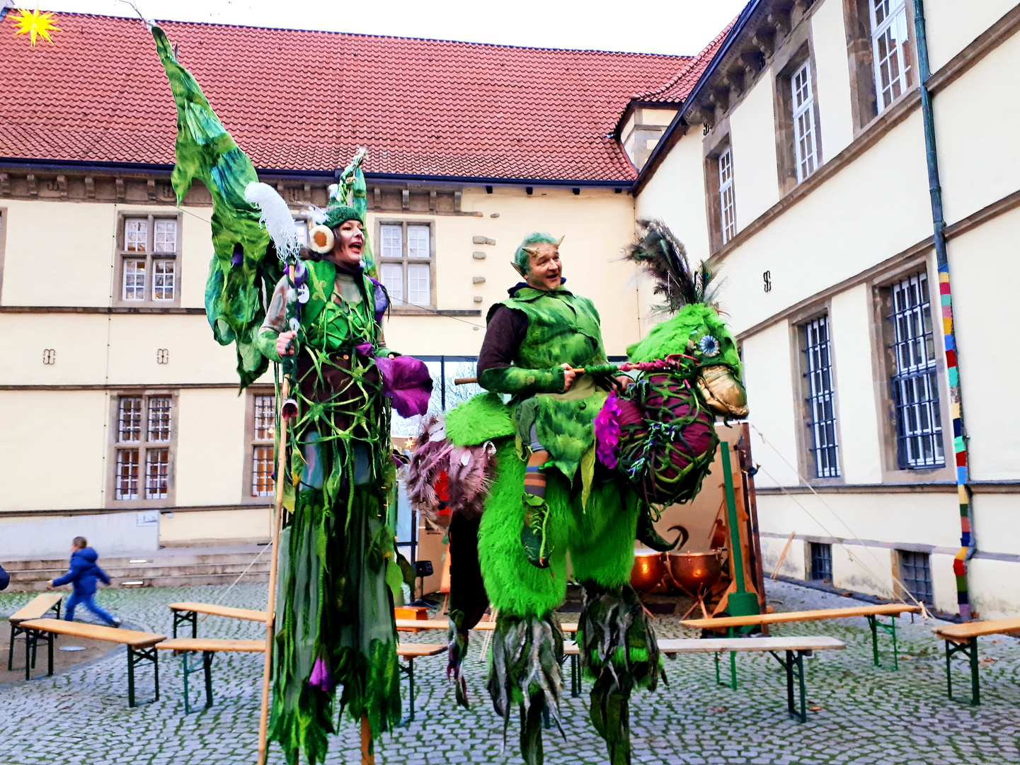 Auf dem Mittelaltermarkt Schloss Strünkede in Herne