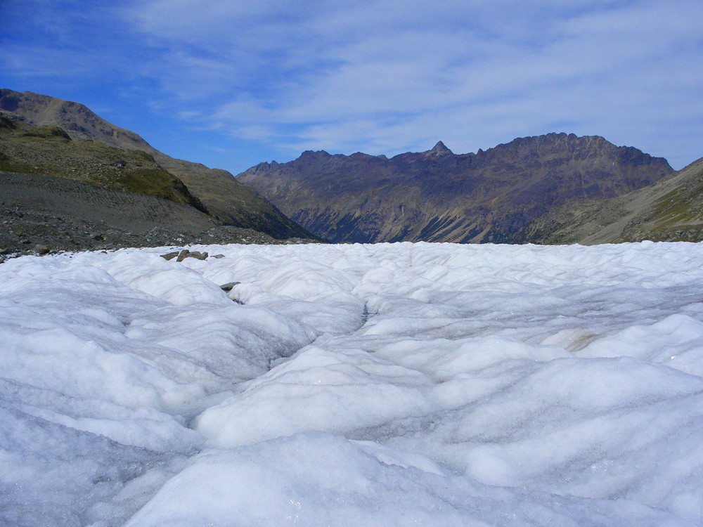 auf dem Morteratsch-Gletscher