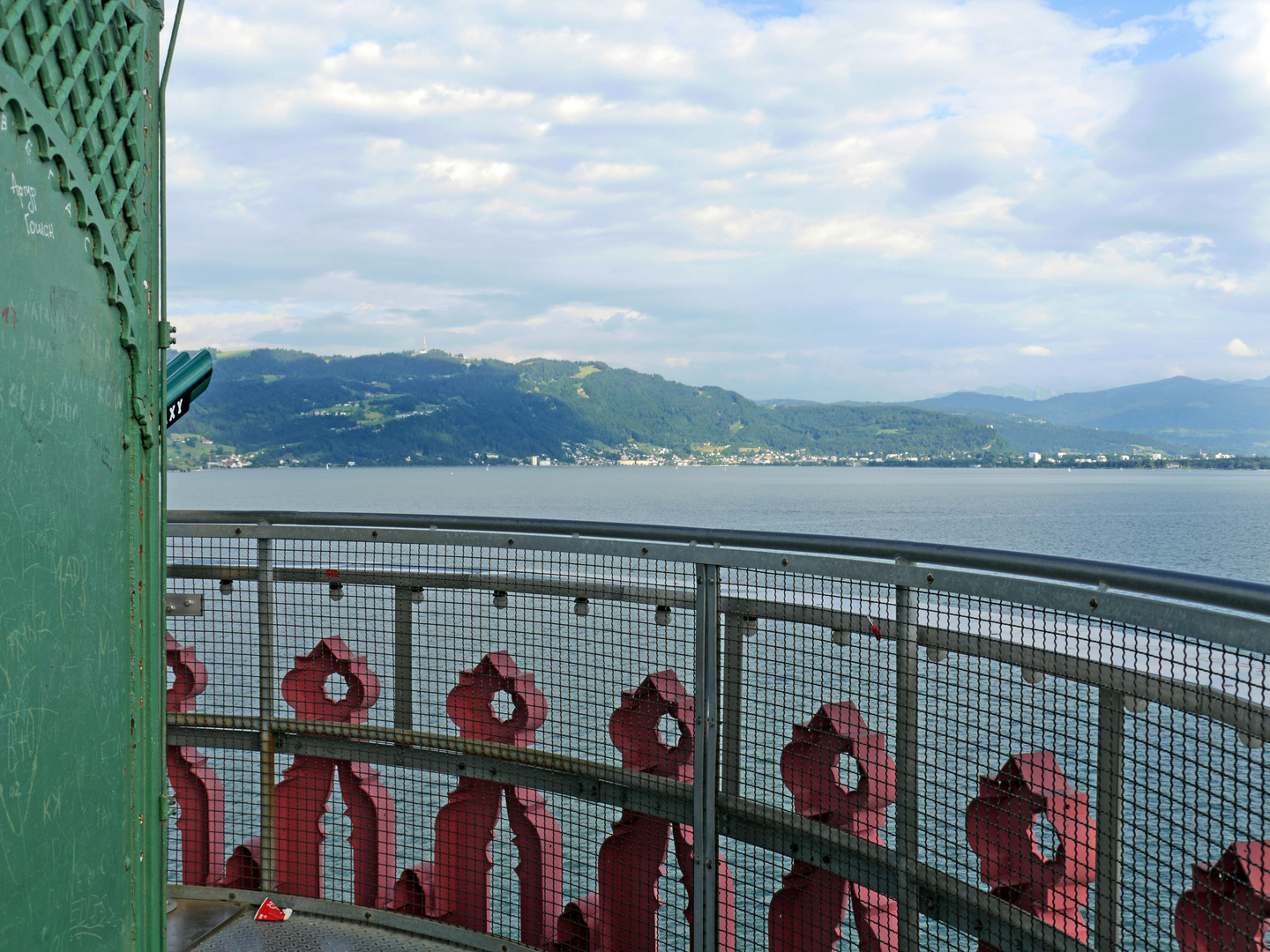 Auf dem neuen Leuchtturm in Lindau