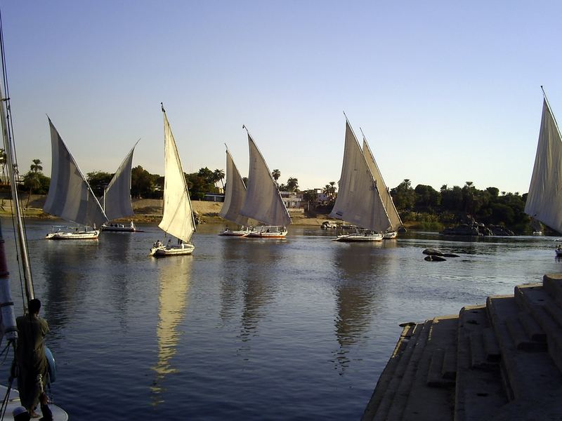 auf dem Nil bei Luxor