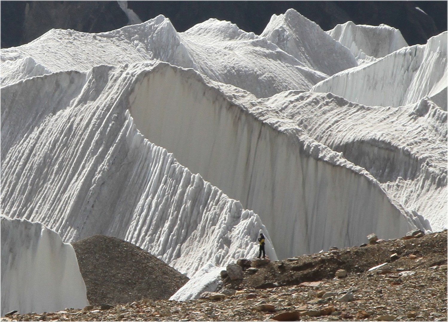 auf dem oberen Baltoro-Gletscher