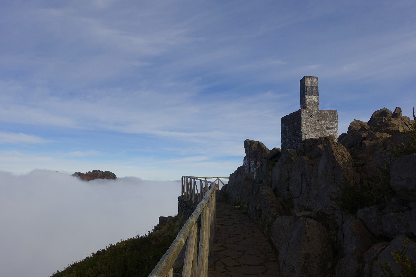 Auf dem Pico do Areeiro auf Madeira am 5. 1. 2019